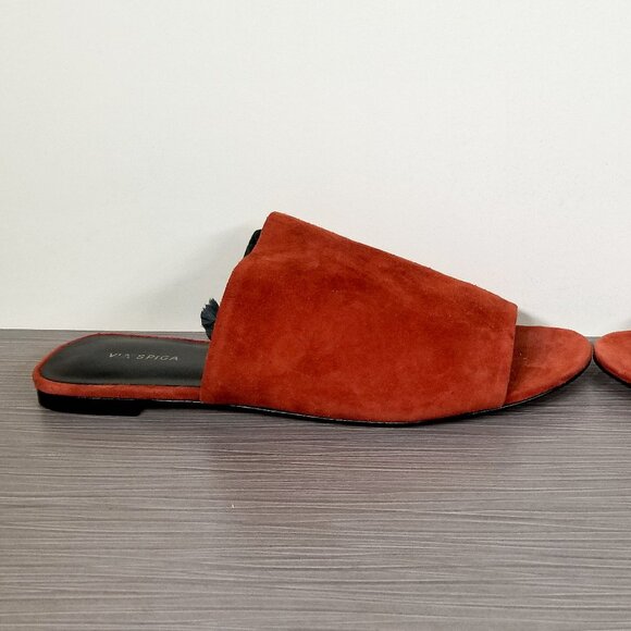 Via Spiga Heather Slide Sandal, Brick Suede, Womens Size 7.5 M - Picture 6 of 11